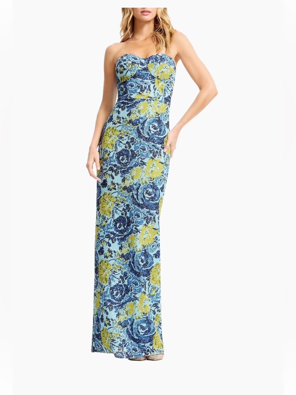 Dress The Population Vada Sequined Sheath Gown